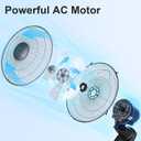 Aotop 16 inch Wall Mount Fan with Remote Control - 2 Pack, 3-Speed and 3 Modes, Timer Function, Adjustable Head, Oscillating Fan for Home and Office - Black