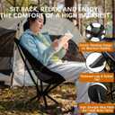 Compact Small Camping Chair, Folding Portable Camp Chair for Adults Hiking Travel Outdoor Adventures, Easy Set Up, Supports 330LBS with Cup Holder