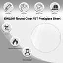 KINLINK 19IN Round Clear PET Plexiglass Sheets 1/8 inch Thick 2 Pack