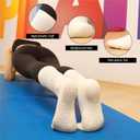 BELINO Pilates Socks for Women with Non Slip Grippers  Crew Socks for Yoga, Barre, Gym, Workout, Hospital 4 Pairs (White)