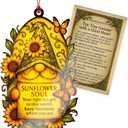 4 x Funny Christmas Ornaments, Gnome Ornaments - gnome Christmas Ornaments - Gnomes Gifts for Women - Fall Christmas Ornament 2025 - Christmas Ornament - White Elephant Gifts (G2)