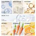 3 x QOOQ Transparent Kojic Acid Soap - Gentle Dark Spots Brightening for Face and Body with Vitamin C, Retinol, Collagen, Original Japanese Complex - Vitamin E, Shea Butter, Castile Olive Oil(120g*2)