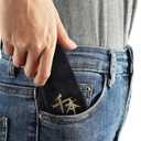 SENBON 440 Stainless Steel Super Sharp Pocket Folding Chef Knife Handle Camping Barbecue Outdoor Back Clip Portable (G10 bread knife)