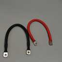 ECO-WORTHY 2AWG Battery Cable with 5/16'' Lug Terminals 12inch Cables Set Tinned Copper Battery Inverter Cable for Car, Truck, RV, Solar