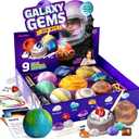 Dan&Darci Dig a Dozen Gem Blocks Mining Kit for Kids  Discover 12 Unique Real Gemstones, Mineral, Rock, Crystals Collection  Archaeology Science Gift Toys Set for Boys & Girls Age 812 Gifts