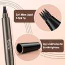 AWROSE Eyebrow Pencil, 2 Pack 3D Waterproof Microblading Eyebrow Pen 4 Fork Tip Tattoo Pencil, Precise Natural Magic Eye Brow Pen with Hair Like Strokes, 4 Points Multi-Used Eye Brow Pencils for Women