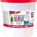 CRA-Z-Art Air Dry Clay - 5lb Bucket Natural White Modeling Clay, Perfect for Sculpting, School Projects, Bulk Class Supplies for Teachers, Day Cares, Camps, Essential for School