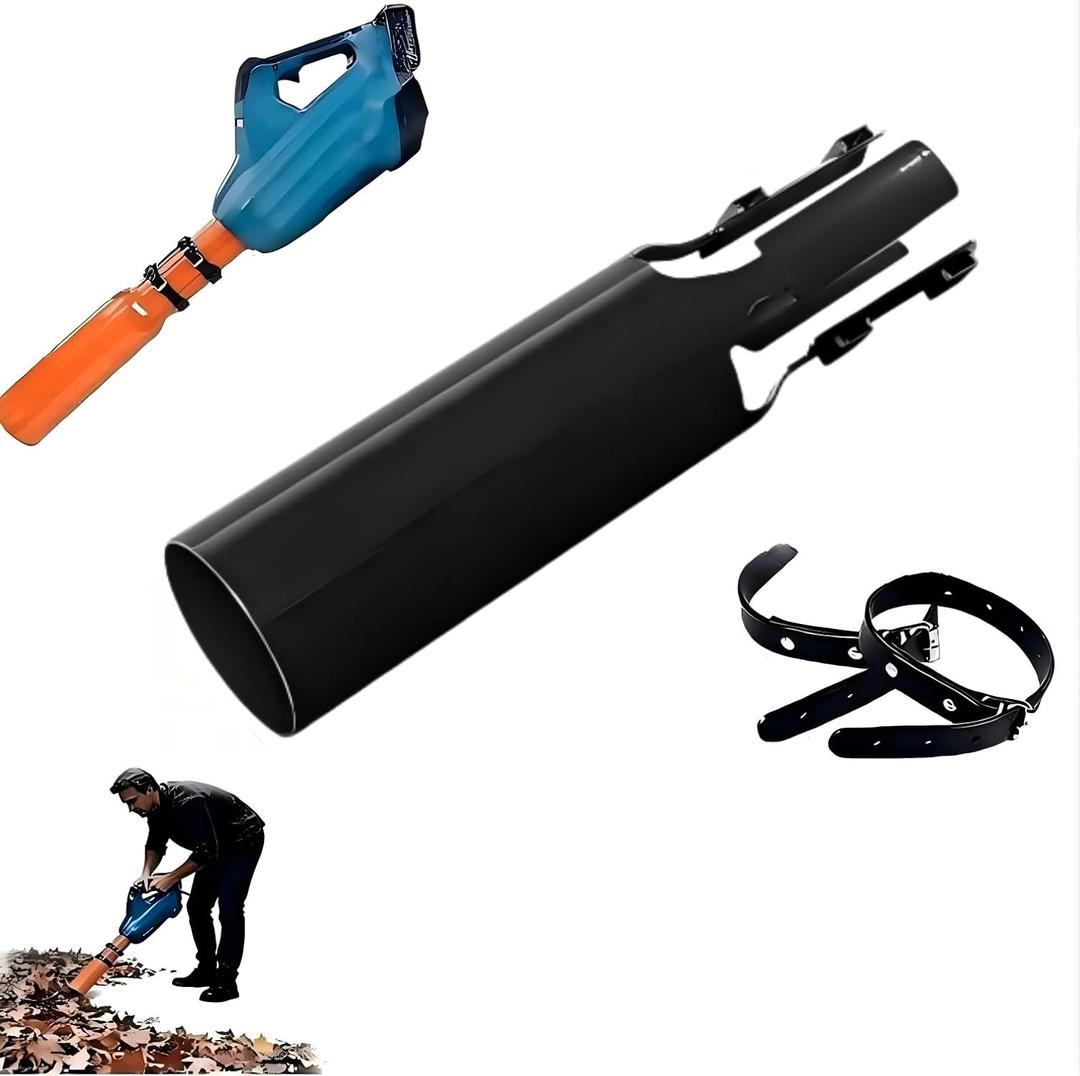 Leaf Blower Air Booster, Leaf Blowers Attachment Compatible with Lb615/765, Universal Blade Blowers Air Booster Attachment for 2-3.5 Inch Circular Nozzle Blow Pipes(Large, Black)