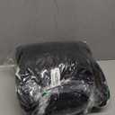 Yimobra Bathroom Rugs Sets 2 Piece, Soft Absorbent Chenille Bath Mat and U-Shaped Toilet Rug, Non Slip Machine Washable Quick Dry, Plush Shower Rugs for Bathroom Floor, 24"x17"+24"x20", Black