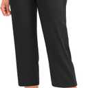 G Gradual Capri Pants for Women High Waist Workout Yoga Pants with Pockets Tummy Control Leggings Crop Straight (Small, Black)