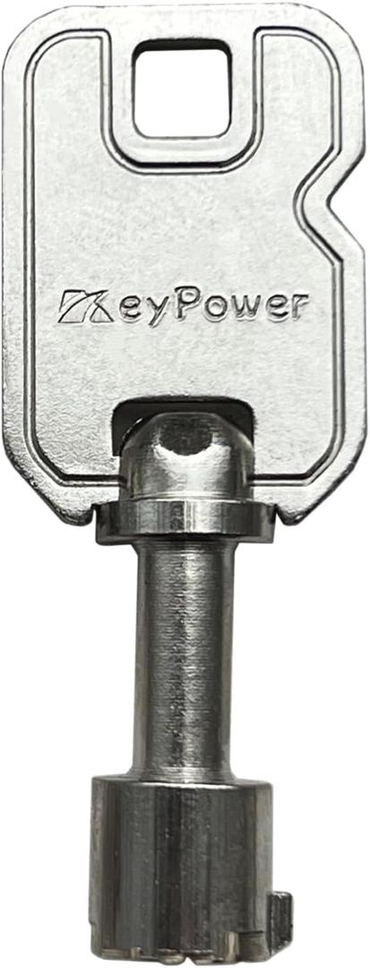 (2) KeyPower ZB7 MX7 Tubular Keys for Greenwald Commercial Washer Door/Service Panel/Coin Washing Machine, Compatible with Whirlpool Maytag SpeedQueen ESD Lock