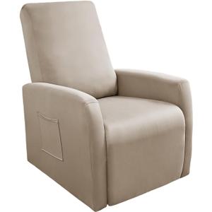Recliner Chair Covers 4 Pieces Waterproof Small Recliner Sofa Slipcover Stretch Recliner Slipcover for Lazyboy Recliner Chair with Storage Pocket Furniture Protector for Living RoomMocha
