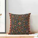 Boho Floral Pillow Covers 22x22 Set of 2, William Morris Flower Pattern Design Decorative Throw Pillows Bohemian Vintage Farmhouse Cushion Pillow Covers for Sofa Couch Bed Outdoor Decor