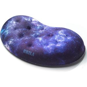 BRILA Ergonomic Memory Foam Mouse Wrist Rest Support Pad Cushion for Computer, Laptop, Office Work, PC Gaming - Massage Holes Design - Wrist Pain Relieve (Nebula Galaxy Space)