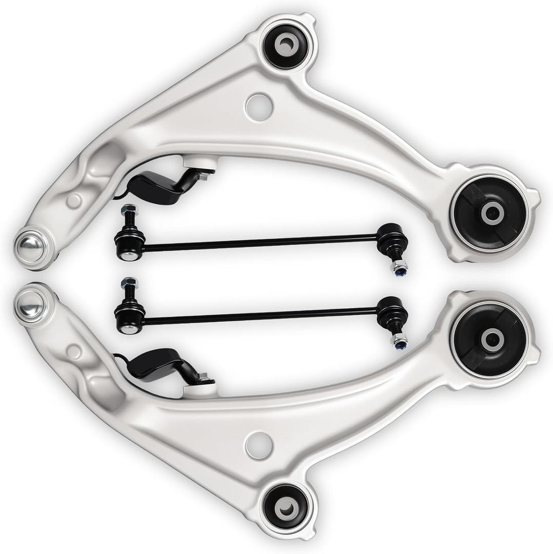 4PCS Front Lower Control Arm and Ball Joint Assembly Stabilizer Sway Bar End Link Compatible with Nissan 2007 2008 2009 2010 2011 2012 2013 Altima K620195 K620196 K750095 K750094