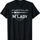 Renaissance Faire Costume Lady Gift Joust T-Shirt (S, Black)