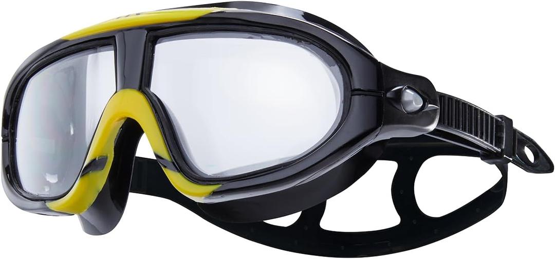 TYR Orion Swim Mask Adult Fit (One Size, Smoke/Black/Yellow)