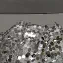 12 x 108 Inch Silver Sequin Table Runner Glitter Rectangle Big Sequin Table Runner for Wedding Party Birthday Christmas Halloween Decoration (1 Pack)