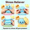 2 PCS Colorful Dumpling Squishies with Box,New Mystery Squishys Dumplings Stress Relief Balls Fidget Sensory Toy,Bao Bun with Food Steamer Stretchy Desk Squeeze Toys