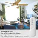 Ceiling Fan Remote Control Replacement for Hunter 99770 99392 99813, Compatible with Hunter 99770 99392 99118 99122 99123 99119, Light Dimmer 3-Speed Wall Mount (Remote Only)