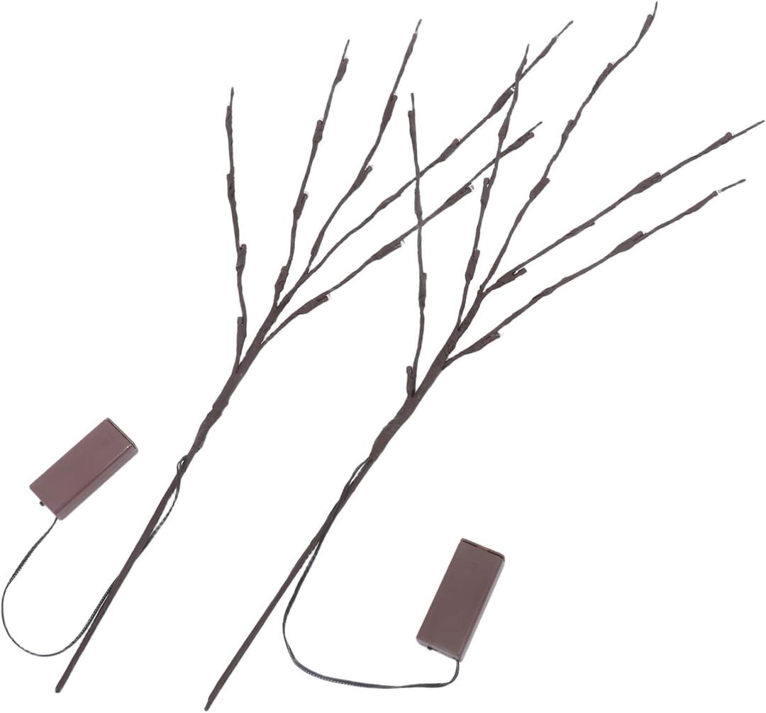 2 Pack Led Branches Light Simulation Tree Branches Lamp Decorative Night Light for Bedroom Living Room Home Decor (Warm)