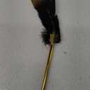 Feather Calligraphy Pen,Vintage Refined Quill Ballpoint Soft Fluffy Pen, for Gift Wedding (Black)