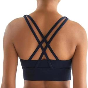 PRUMATT Women's High Impact Premium Sports Bra Criss-Cross Back, Comfortable, High Elastic, Everyday Bra for Gym or Workout Size Small