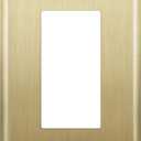LIDER Decorator Switch or Receptacle Metal Wall Plate, Stainless Steel Outlet Cover, Corrosion Resistant, Mid-Size 1-Gang 4.88" x 3.11", 201 Stainless Steel, LMWP-31M-BB, Brushed Brass