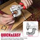 Snap Fastener Tool Kit, 4 Colors 400 PCS Boat Cover Snaps with Built in Punching Snap Installation Tool, 15 MM Canvas Snaps for Leather, Clothing and DIY Handmade