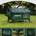 100% Waterproof Heated Cat House for Outdoor Cat with Safe Escape Door, Cat Bed Weatherproof Cat Shelter Kitty with Cat Heating Pad, Insulated Warm House for Feral Cat(Green, 24"x16"x20.2")