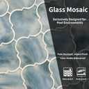 5 Sheets Arabesque Porcelain Tile for Kitchen Backsplash