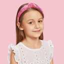 Canitor Knot Headbands for Girls Hair Accessories Sequin Glitter Hair Bands diademas para nias Hot Pink