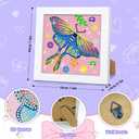 2 x SuanFA Butterfly Diamond Art Kits for Adults Kids,Cute Luna Moth Diamond Painting Frames, Easy Diamond Art Kits for Beginners,Perfect for Gift & Decor with Beautiful Package Box(6x6 inch), Medium
