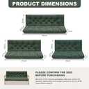 Porch Swing Cushions, Outdoor Cushions 3 Seater Replacement with Backrest, Waterproof Thickened Bench Cushion with Ties for Porch, Patio, Outdoor, Backyard and Garden (Dark Green 60 * 40 in)