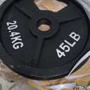 Fitvids 2-Inch Olympic Cast Iron Weight Plate for Strength Training & Weightlifting