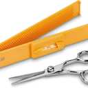 Original CreaClip MEDIUM and Scissors For FINE, THIN HAIR - As seen on Shark Tank - Hair Cutting Tool for Layers Bangs Split Ends Kids Hair Cut, Hair Cutting Guide