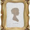 Sunlit Vintage Picture Frame 5x7 Inch, Luxury Antique Photo Frames with Glass Front, Photo Display, Tabletop Wall Hanging, Gold