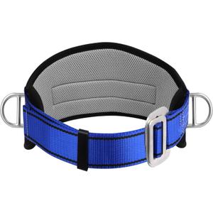 Trsmima Safety Climbing Harness Belt - Positioning Climbing Belt with Waist Pad and 2 D Rings, Personal Portable Safety Belt Kit Protective Equipment