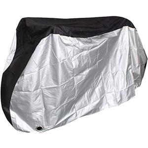 ALANES Outdoor Waterproof Sun Uv Dust Bicycle Cover, Silver, 0.7D x 2W x 1.1H metres
