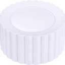 SUT 72-Pack 10.25 Inch White Heavy Duty Plastic Dinner Plates, Disposable Plates, Scallop Plates for Parties, Events, and Occasions