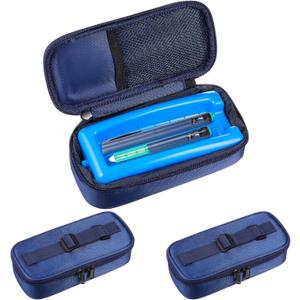 2 Set Insulin Pen Cooler Travel Case Diabetic Medication Carrying Insulated Bag Keep Medicine Cool Portable Injection Medical Bottle Storage with Protective Ice Brick,7.9x3.5x2 in