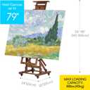 MEEDEN Extra-Large Art Painting Easel: Solid Beech Wood Artist Easel - Professional Heavy-Duty Studio Easel for Adults - Movable H Frame Floor Easel Stand for Painting Canvas up to 79"