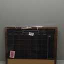 TORASO Magnetic Chalkboard Calendar Corkboard, 18" x 22" Combination Chalk Board Bulletin Board, Walnut Brown Framed Blackboard Calendar Cork Combo Board(ZHHB-BN-4555)