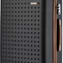 Kono 24 Inch Luggage Medium checked Lightweight Hardside Suitcase with Spinner Wheels & Built-in TSA Lock, Black