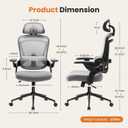 DUMOS Executive Home Office Chair, Ergonomic Computer Desk Chair, Mesh
