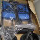 DUMOS 49''L Collapsible Extended Wagon with 440LBS Capacity, Heavy Duty Wagons Garden Cart with All-Terrain Big Wheels & Drink Holders, 250L Foldable Carts for Sports, Shopping, Camping, Blue