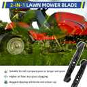 GICOOL 942-04244A Mower Blade for Cub Cadet Enduro XT1-46 XT2-46 ZT1-46 LT46 LX46 LTX1045 LTX1046 RZT46, Replace 942-04244A 942-04244 942-04290 742-04244, 6-Point Star, 2-Pack