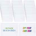Pangda 30 Pack Corrugated Plastic Boards Bulk 18 x 24 Blank Yard Signs Corrugated Plastic Sheets 3/19'' Thick for Garage and Estate Sale, Indoor and Outdoor Use