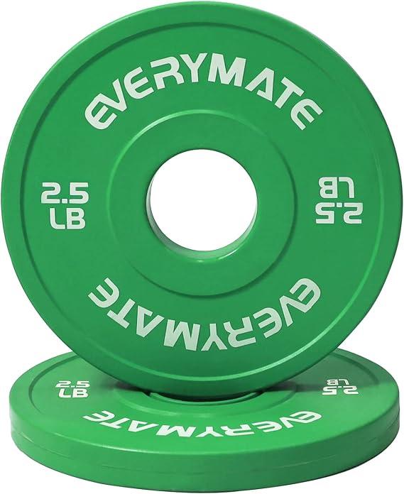 Change Weight Plates 2.5LB  Set Fractional Plate Olympic Bumper Plates for Cross Training Bumper Weight Plates Steel Insert Strength Training Weight Plates