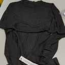 KIFOVEN Women’s Sheer Mesh Top Long Sleeve Mock Neck See Through Sexy Bodycon T Shirt Blouse Clubwear Black Large